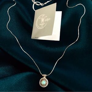 Lily Sterling Silver/14k Yellow Gold Opal Necklace